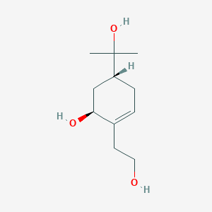 molecular formula C11H20O3 B149680 6-Hydroxy-4-(1-hydroxy-1-methylethyl)-1-cyclohexene-1-ethanol CAS No. 127913-03-5