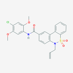 6-allyl-N-(4-chloro-2,5-dimethoxyphenyl)-6H-dibenzo[c,e][1,2]thiazine-9-carboxamide 5,5-dioxide