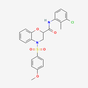 molecular formula C23H21ClN2O5S B14968009 N-(3-chloro-2-methylphenyl)-4-[(4-methoxyphenyl)sulfonyl]-3,4-dihydro-2H-1,4-benzoxazine-2-carboxamide 