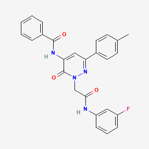 N-[2-{2-[(3-fluorophenyl)amino]-2-oxoethyl}-6-(4-methylphenyl)-3-oxo-2,3-dihydropyridazin-4-yl]benzamide