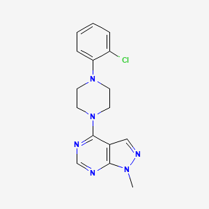 1-(2-chlorophenyl)-4-{1-methyl-1H-pyrazolo[3,4-d]pyrimidin-4-yl}piperazine