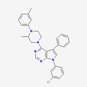 7-(3-chlorophenyl)-4-[3-methyl-4-(3-methylphenyl)piperazin-1-yl]-5-phenyl-7H-pyrrolo[2,3-d]pyrimidine