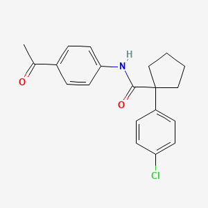 molecular formula C20H20ClNO2 B14968106 N-(4-acetylphenyl)-1-(4-chlorophenyl)cyclopentanecarboxamide 