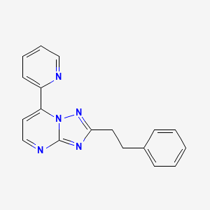 molecular formula C18H15N5 B14968133 2-Phenethyl-7-(2-pyridyl)[1,2,4]triazolo[1,5-a]pyrimidine 