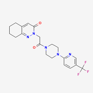 2-(2-oxo-2-{4-[5-(trifluoromethyl)pyridin-2-yl]piperazin-1-yl}ethyl)-5,6,7,8-tetrahydrocinnolin-3(2H)-one