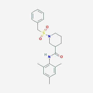 molecular formula C22H28N2O3S B14968139 1-(benzylsulfonyl)-N-(2,4,6-trimethylphenyl)piperidine-3-carboxamide 