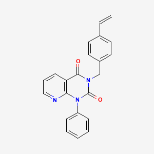 3-(4-ethenylbenzyl)-1-phenylpyrido[2,3-d]pyrimidine-2,4(1H,3H)-dione