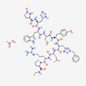molecular formula C68H90N18O14 B1496818 (Des-Gly10,D-His(Bzl)6,D-Leu7,Pro-NHEt9)-LHRH Acetate CAS No. 321709-43-7