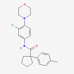 molecular formula C23H27ClN2O2 B14968185 N-[3-chloro-4-(morpholin-4-yl)phenyl]-1-(4-methylphenyl)cyclopentanecarboxamide 