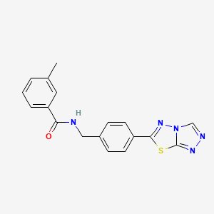 3-methyl-N-[4-([1,2,4]triazolo[3,4-b][1,3,4]thiadiazol-6-yl)benzyl]benzamide