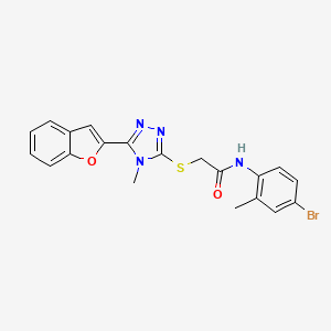 2-{[5-(1-benzofuran-2-yl)-4-methyl-4H-1,2,4-triazol-3-yl]sulfanyl}-N-(4-bromo-2-methylphenyl)acetamide