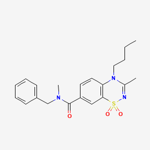 N-benzyl-4-butyl-N,3-dimethyl-4H-1,2,4-benzothiadiazine-7-carboxamide 1,1-dioxide