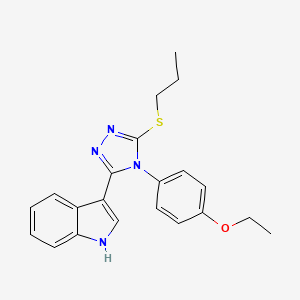 3-[4-(4-ethoxyphenyl)-5-(propylsulfanyl)-4H-1,2,4-triazol-3-yl]-1H-indole