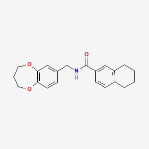 N-(3,4-dihydro-2H-1,5-benzodioxepin-7-ylmethyl)-5,6,7,8-tetrahydronaphthalene-2-carboxamide