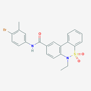 N-(4-bromo-3-methylphenyl)-6-ethyl-6H-dibenzo[c,e][1,2]thiazine-9-carboxamide 5,5-dioxide