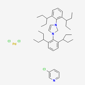 molecular formula C40H58Cl3N3Pd B1496829 Dichloro[1,3-bis(2,6-Di-3-pentylphenyl)imidazol-2-ylidene](3-chloropyridyl)palladium(II) 