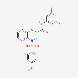 N-(3,5-dimethylphenyl)-4-[(4-methoxyphenyl)sulfonyl]-3,4-dihydro-2H-1,4-benzoxazine-2-carboxamide