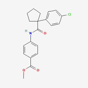 Methyl 4-({[1-(4-chlorophenyl)cyclopentyl]carbonyl}amino)benzoate