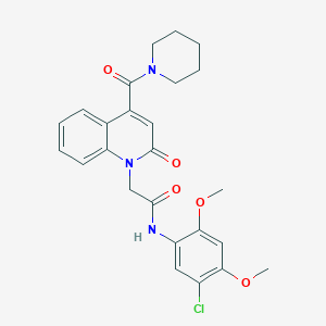 N-(5-chloro-2,4-dimethoxyphenyl)-2-[2-oxo-4-(piperidin-1-ylcarbonyl)quinolin-1(2H)-yl]acetamide