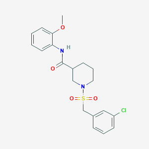 1-[(3-chlorobenzyl)sulfonyl]-N-(2-methoxyphenyl)piperidine-3-carboxamide