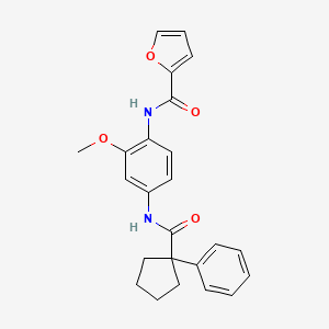 N-(2-methoxy-4-{[(1-phenylcyclopentyl)carbonyl]amino}phenyl)-2-furamide