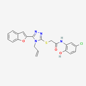 2-{[5-(1-benzofuran-2-yl)-4-(prop-2-en-1-yl)-4H-1,2,4-triazol-3-yl]sulfanyl}-N-(5-chloro-2-hydroxyphenyl)acetamide