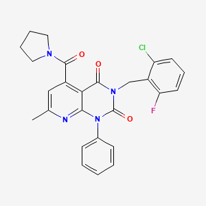 3-(2-chloro-6-fluorobenzyl)-7-methyl-1-phenyl-5-(pyrrolidin-1-ylcarbonyl)pyrido[2,3-d]pyrimidine-2,4(1H,3H)-dione