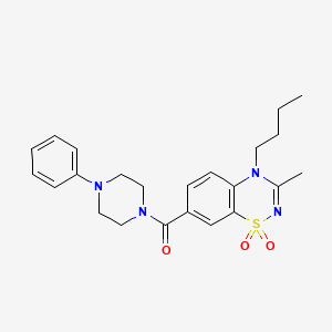 (4-butyl-3-methyl-1,1-dioxido-4H-1,2,4-benzothiadiazin-7-yl)(4-phenylpiperazin-1-yl)methanone