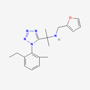 2-[1-(2-ethyl-6-methylphenyl)-1H-tetrazol-5-yl]-N-(furan-2-ylmethyl)propan-2-amine