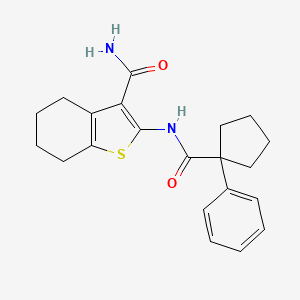 2-{[(1-Phenylcyclopentyl)carbonyl]amino}-4,5,6,7-tetrahydro-1-benzothiophene-3-carboxamide