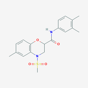 N-(3,4-dimethylphenyl)-6-methyl-4-(methylsulfonyl)-3,4-dihydro-2H-1,4-benzoxazine-2-carboxamide