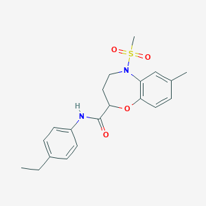 N-(4-ethylphenyl)-7-methyl-5-(methylsulfonyl)-2,3,4,5-tetrahydro-1,5-benzoxazepine-2-carboxamide