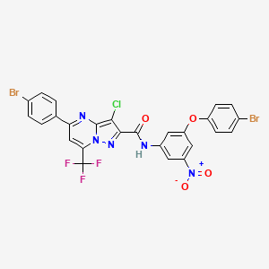 N-[3-(4-bromophenoxy)-5-nitrophenyl]-5-(4-bromophenyl)-3-chloro-7-(trifluoromethyl)pyrazolo[1,5-a]pyrimidine-2-carboxamide