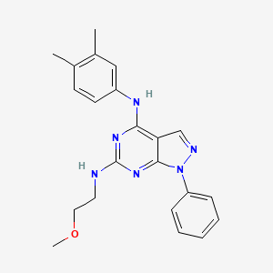 molecular formula C22H24N6O B14968430 N~4~-(3,4-dimethylphenyl)-N~6~-(2-methoxyethyl)-1-phenyl-1H-pyrazolo[3,4-d]pyrimidine-4,6-diamine 