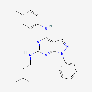 molecular formula C23H26N6 B14968431 N6-isopentyl-1-phenyl-N4-(p-tolyl)-1H-pyrazolo[3,4-d]pyrimidine-4,6-diamine 