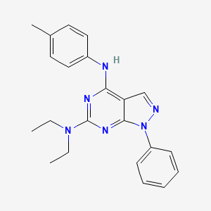 molecular formula C22H24N6 B14968444 N~6~,N~6~-diethyl-N~4~-(4-methylphenyl)-1-phenyl-1H-pyrazolo[3,4-d]pyrimidine-4,6-diamine 