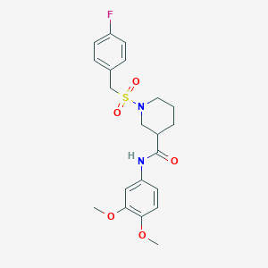 N-(3,4-dimethoxyphenyl)-1-[(4-fluorobenzyl)sulfonyl]piperidine-3-carboxamide