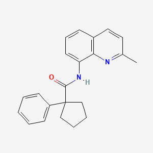 molecular formula C22H22N2O B14968460 N-(2-methylquinolin-8-yl)-1-phenylcyclopentanecarboxamide 