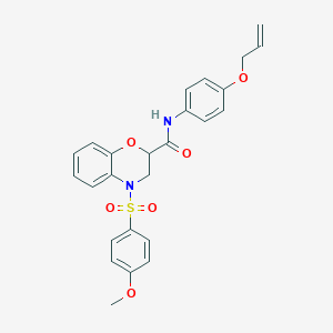 4-[(4-methoxyphenyl)sulfonyl]-N-[4-(prop-2-en-1-yloxy)phenyl]-3,4-dihydro-2H-1,4-benzoxazine-2-carboxamide