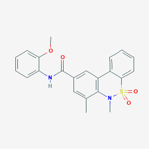 N-(2-methoxyphenyl)-6,7-dimethyl-6H-dibenzo[c,e][1,2]thiazine-9-carboxamide 5,5-dioxide