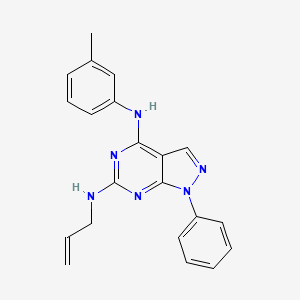 molecular formula C21H20N6 B14968514 N6-allyl-1-phenyl-N4-(m-tolyl)-1H-pyrazolo[3,4-d]pyrimidine-4,6-diamine 