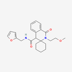 N-(furan-2-ylmethyl)-2'-(2-methoxyethyl)-1'-oxo-1',4'-dihydro-2'H-spiro[cyclohexane-1,3'-isoquinoline]-4'-carboxamide