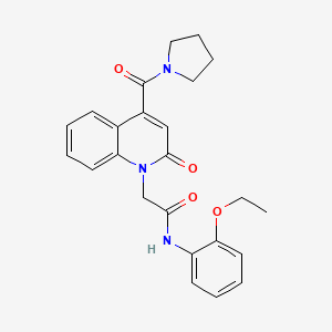 molecular formula C24H25N3O4 B14968536 N-(2-ethoxyphenyl)-2-[2-oxo-4-(pyrrolidin-1-ylcarbonyl)quinolin-1(2H)-yl]acetamide 