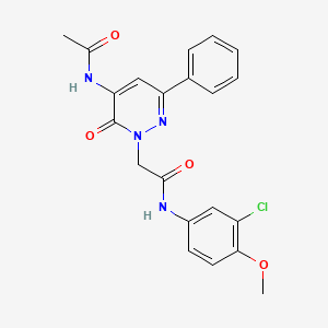 molecular formula C21H19ClN4O4 B14968542 2-[5-(acetylamino)-6-oxo-3-phenylpyridazin-1(6H)-yl]-N-(3-chloro-4-methoxyphenyl)acetamide 