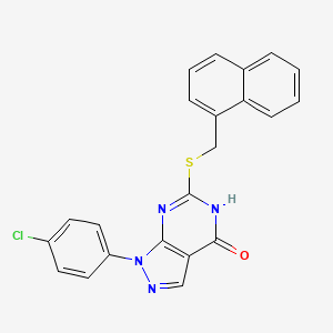 1-(4-chlorophenyl)-6-((naphthalen-1-ylmethyl)thio)-1H-pyrazolo[3,4-d]pyrimidin-4(5H)-one