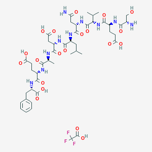 molecular formula C46H67F3N10O20 B1496859 (Asn670,Leu671)-Amyloid b/A4 Protein Precursor770 (667-675) Trifluoroacetate CAS No. 150234-52-9