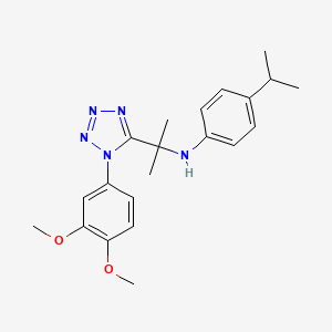 N-{2-[1-(3,4-dimethoxyphenyl)-1H-tetrazol-5-yl]propan-2-yl}-4-(propan-2-yl)aniline