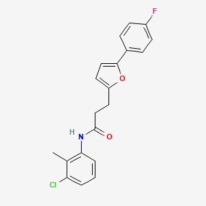 N-(3-chloro-2-methylphenyl)-3-[5-(4-fluorophenyl)furan-2-yl]propanamide