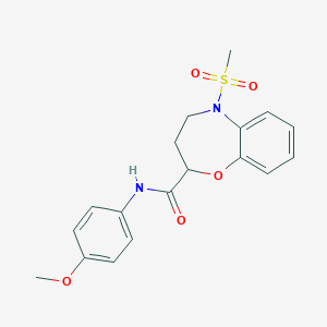 N-(4-methoxyphenyl)-5-(methylsulfonyl)-2,3,4,5-tetrahydro-1,5-benzoxazepine-2-carboxamide