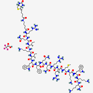 molecular formula C121H191F3N38O24S2 B1496860 Biotinyl-5-aminopentanoyl-RQIKIWFQNRRMKWKK-NH2 CAS No. 179764-32-0